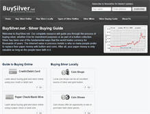 Tablet Screenshot of buysilver.net